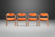 Load image into Gallery viewer, Set of Four (4) Rare Model 42 Arm Chairs in Teak and Vinyl by Erik Kirkegaard for Høng Stolefabrik, Denmark, c. 1950's-ABT Modern