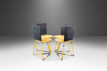 Load image into Gallery viewer, Set of Four (4) Seccose Chairs in Patina Yellow & Black Designed by Gaspare Cairoli, Italy, c. 1980's-ABT Modern