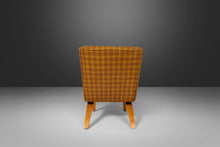 Load image into Gallery viewer, Set of Four (4) Slipper Chairs in Original Yellow Plaid Wool Fabric by Thonet, c. 1940s-ABT Modern