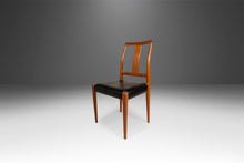 Load image into Gallery viewer, Set of Four (4) Teak Dining Chair by D-SCAN Newly Upholstered in Black Vinyl, c. 1970's-ABT Modern