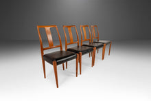 Load image into Gallery viewer, Set of Four (4) Teak Dining Chair by D-SCAN Newly Upholstered in Black Vinyl, c. 1970's-ABT Modern