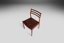 Load image into Gallery viewer, Set of Four (4) Teak Møller Model 78 Dining Chairs in Leather by J.L. Møllers Møbelfabrik, Denmark, c. 1960's-ABT Modern