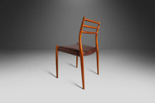 Load image into Gallery viewer, Set of Four (4) Teak Møller Model 78 Dining Chairs in Leather by J.L. Møllers Møbelfabrik, Denmark, c. 1960's-ABT Modern