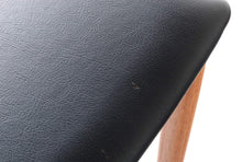 Load image into Gallery viewer, Set of Six (6) Danish Modern Erling Torvits Dining Chairs in Teak w/ Black Leather Seats, Denmark-ABT Modern
