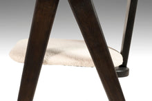 Load image into Gallery viewer, Set of Six (6) Ebonized Oak Compass Dining Chairs after Alan Gould for Knoll in New Boucle Upholstery, USA, c. 1960's-ABT Modern