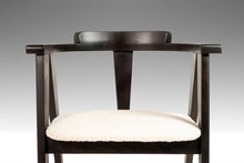 Load image into Gallery viewer, Set of Six (6) Ebonized Oak Compass Dining Chairs after Alan Gould for Knoll in New Boucle Upholstery, USA, c. 1960's-ABT Modern