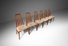 Load image into Gallery viewer, Set of Six (6) "Eva" Dining Chairs w/ Sculpted Backs in Teak by Niels Koefoed for Koefoeds Hornslet, Denmark, c. 1960s-ABT Modern