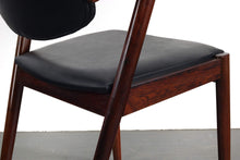 Load image into Gallery viewer, Set of Six ( 6 ) Kai Kristiansan Model 42 Dining Chairs in Rosewood and Leather-ABT Modern