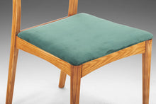Load image into Gallery viewer, Set of Six (6) Restored Heywood Wakefield Danish Style Dining Chairs in Oak & Green Velvet, USA, c. 1960's-ABT Modern