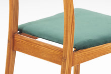 Load image into Gallery viewer, Set of Six (6) Restored Heywood Wakefield Danish Style Dining Chairs in Oak & Green Velvet, USA, c. 1960's-ABT Modern