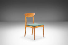 Load image into Gallery viewer, Set of Six (6) Restored Heywood Wakefield Danish Style Dining Chairs in Oak & Green Velvet, USA, c. 1960's-ABT Modern