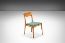 Load image into Gallery viewer, Set of Six (6) Restored Heywood Wakefield Danish Style Dining Chairs in Oak & Green Velvet, USA, c. 1960's-ABT Modern