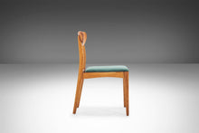 Load image into Gallery viewer, Set of Six (6) Restored Heywood Wakefield Danish Style Dining Chairs in Oak & Green Velvet, USA, c. 1960's-ABT Modern