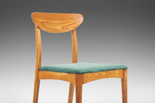 Load image into Gallery viewer, Set of Six (6) Restored Heywood Wakefield Danish Style Dining Chairs in Oak & Green Velvet, USA, c. 1960's-ABT Modern