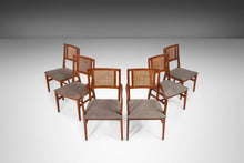 Load image into Gallery viewer, Set of Six (6) Stately Dining Chairs with Cane Back Detailing, c. 1960s-ABT Modern