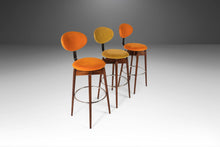 Load image into Gallery viewer, Set of Three (3) MCM Multi-Colored Barstools by Hugo Frandsen for Spøttrup, Denmark, c. 1960's-ABT Modern