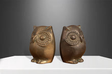 Load image into Gallery viewer, Set of Three (3) Mid Century Brass Owl Paperweights, Korea, c. 1970's-ABT Modern