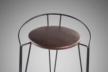 Load image into Gallery viewer, Set of Three (3) Post Modern "Silver Moon" Bar Stools w/ New Leather Seats by Pascal Mourgue, USA, c. 1980's-ABT Modern