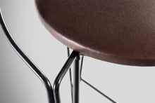 Load image into Gallery viewer, Set of Three (3) Post Modern "Silver Moon" Bar Stools w/ New Leather Seats by Pascal Mourgue, USA, c. 1980's-ABT Modern