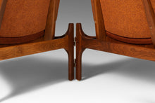Load image into Gallery viewer, Set of Three ( 3 ) Triangular Low Profile Chairs / Bench in Walnut by Brown Saltman, USA, c. 1950's-ABT Modern