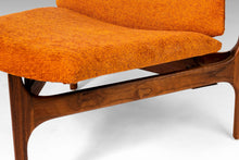 Load image into Gallery viewer, Set of Three ( 3 ) Triangular Low Profile Chairs / Bench in Walnut by Brown Saltman, USA, c. 1950's-ABT Modern