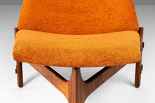 Load image into Gallery viewer, Set of Three ( 3 ) Triangular Low Profile Chairs / Bench in Walnut by Brown Saltman, USA, c. 1950's-ABT Modern