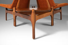 Load image into Gallery viewer, Set of Three ( 3 ) Triangular Low Profile Chairs / Bench in Walnut by Brown Saltman, USA, c. 1950's-ABT Modern