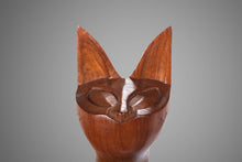Load image into Gallery viewer, Set of Three Danish Modern Hand Carved Cat Sculptures in Teak, Denmark, c. 1960's-ABT Modern