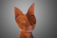 Load image into Gallery viewer, Set of Three Danish Modern Hand Carved Cat Sculptures in Teak, Denmark, c. 1960's-ABT Modern