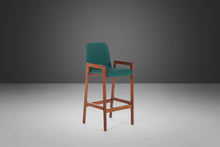 Load image into Gallery viewer, Set of Two (2) Bar Height Barstools by Tarm Stole in Solid Teak and Original Knit Fabric, 1970s-ABT Modern