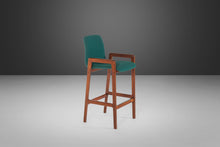 Load image into Gallery viewer, Set of Two (2) Bar Height Barstools by Tarm Stole in Solid Teak and Original Knit Fabric, 1970s-ABT Modern