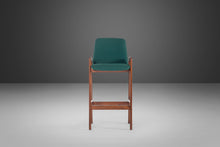 Load image into Gallery viewer, Set of Two (2) Bar Height Barstools by Tarm Stole in Solid Teak and Original Knit Fabric, 1970s-ABT Modern