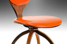 Load image into Gallery viewer, Set of Two (2) Bar Height Swiveling Bar Stools in Walnut & Original Fabric by Norman Cherner for Plycraft, USA, c. 1964-ABT Modern