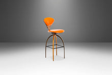 Load image into Gallery viewer, Set of Two (2) Bar Height Swiveling Bar Stools in Walnut & Original Fabric by Norman Cherner for Plycraft, USA, c. 1964-ABT Modern