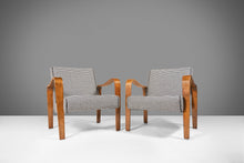 Load image into Gallery viewer, Set of Two (2) Bentwood Lounge Chairs by Thonet Newly Upholstered, c. 1940-ABT Modern