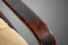 Load image into Gallery viewer, Set of Two (2) Bentwood Lounge Chairs w/ Ottoman in Rosewood & Original Fabric by Fredrik A. Kayser for Vatne Møbler, Denmark, c. 1960's-ABT Modern