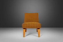 Load image into Gallery viewer, Set of Two (2) Bentwood Slipper Chairs in Original Yellow Plaid Wool Fabric by Thonet, USA, c. 1940s-ABT Modern