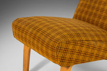 Load image into Gallery viewer, Set of Two (2) Bentwood Slipper Chairs in Original Yellow Plaid Wool Fabric by Thonet, USA, c. 1940s-ABT Modern