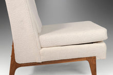 Load image into Gallery viewer, Set of Two (2) Bespoke Slipper Chairs After Edward Wormley in Newly Upholstered Boucle, USA, c. 1960's-ABT Modern