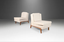 Load image into Gallery viewer, Set of Two (2) Bespoke Slipper Chairs After Edward Wormley in Newly Upholstered Boucle, USA, c. 1960's-ABT Modern