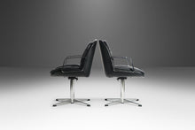 Load image into Gallery viewer, Set of Two (2) Black & Chrome High Stance Office Chairs, USA, c. 1960's-ABT Modern