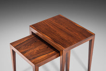 Load image into Gallery viewer, Set of Two (2) Brazilian Rosewood Nesting Tables by Johannes Andersen, Denmark, c. 1960's-ABT Modern