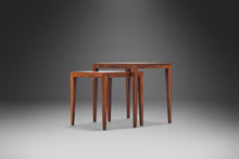 Load image into Gallery viewer, Set of Two (2) Brazilian Rosewood Nesting Tables by Johannes Andersen, Denmark, c. 1960's-ABT Modern