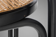 Load image into Gallery viewer, Set of Two (2) Cane and Ebonized Metal Bar Stools After Thonet, USA, 1970's-ABT Modern