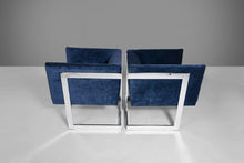 Load image into Gallery viewer, Set of Two (2) Club Chairs in Navy Blue Velvet w/ a Chrome Frame by Milo Baughman-ABT Modern