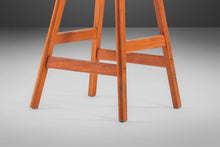Load image into Gallery viewer, Set of Two (2) Counter Height Barstools by Vamdrup Stolefabrik in Teak w/ Original Beige Fabric, 1970s-ABT Modern