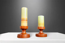 Load image into Gallery viewer, Set of Two (2) Danish Mid Century Modern Candlestick Holders in Walnut by Rude Osolnik Signed, Denmark, c. 1960s-ABT Modern