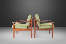 Load image into Gallery viewer, Set of Two (2) Danish Mid Century Modern Lounge Chairs in Teak by Peter Hvidt for Soborg Møbler, Denmark, c. 1960's-ABT Modern