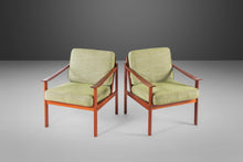 Load image into Gallery viewer, Set of Two (2) Danish Mid Century Modern Lounge Chairs in Teak by Peter Hvidt for Soborg Møbler, Denmark, c. 1960's-ABT Modern