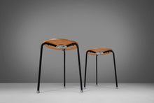 Load image into Gallery viewer, Set of Two (2) Early "Dot" Stools / Nesting Tables by Arne Jacobsen for Fritz Hansen, c. 1960s-ABT Modern